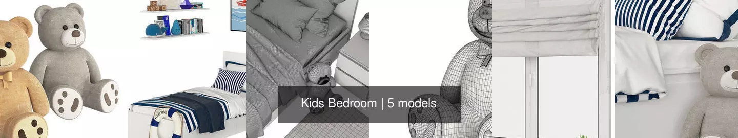 Kids Bedroom 3D Model Collection_3