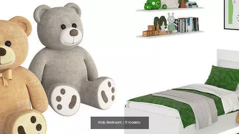 Kids Bedroom 3D Model Collection_1