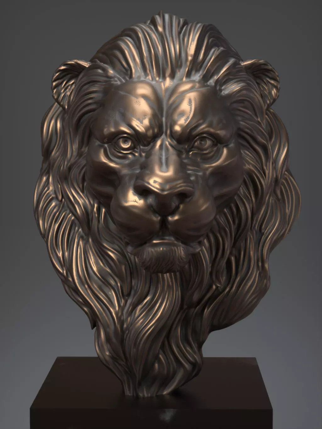 Lion Head Free 3D print model