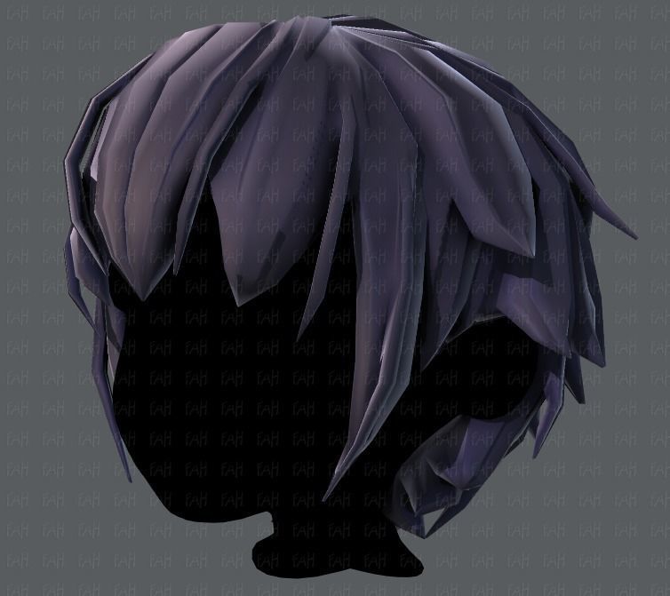 3D Hair style for boy V34 Low-poly 3D model_24