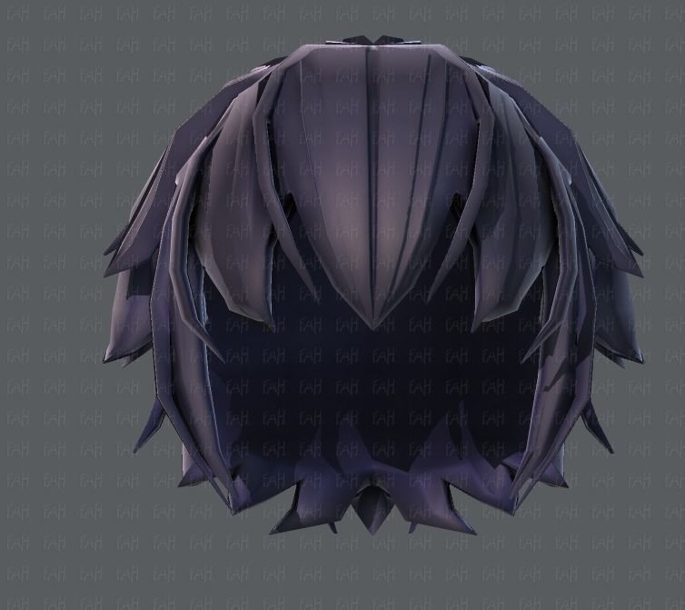 3D Hair style for boy V34 Low-poly 3D model_39