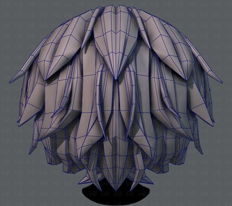 3D Hair style for boy V34 Low-poly 3D model_29