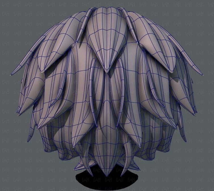 3D Hair style for boy V34 Low-poly 3D model_13