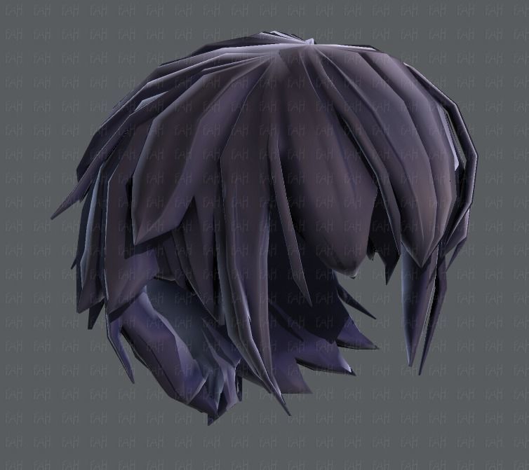 3D Hair style for boy V34 Low-poly 3D model_43