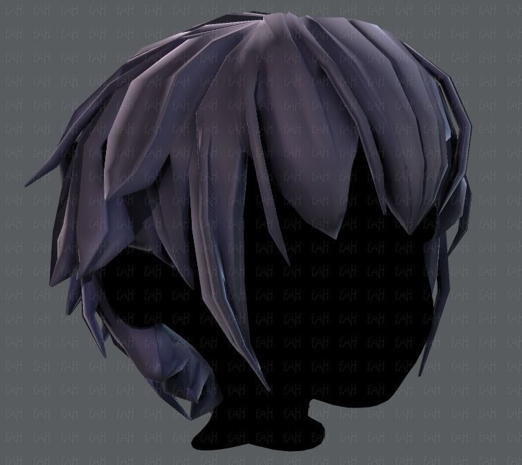 3D Hair style for boy V34 Low-poly 3D model_18