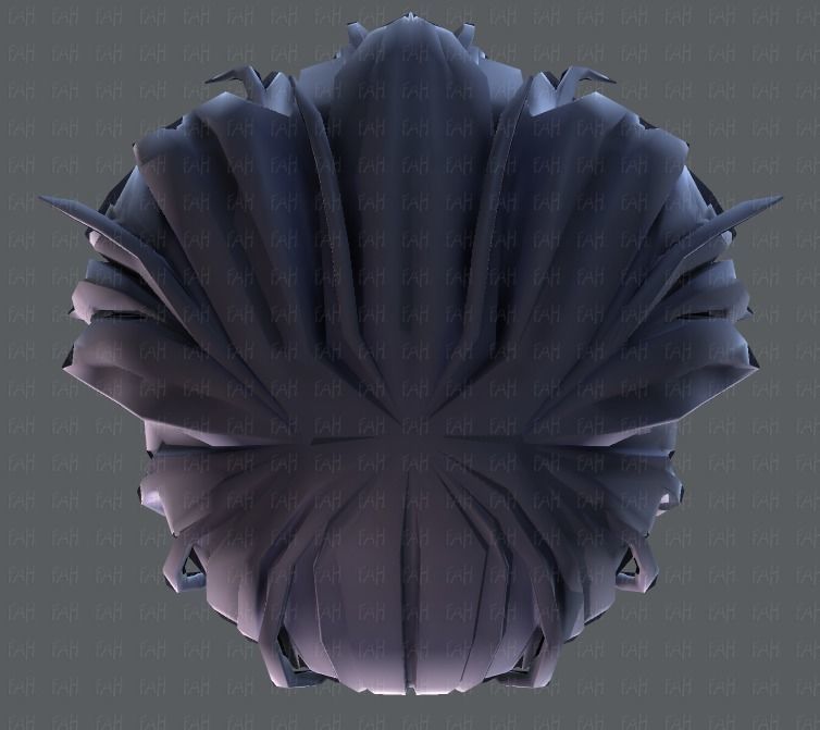 3D Hair style for boy V34 Low-poly 3D model_35