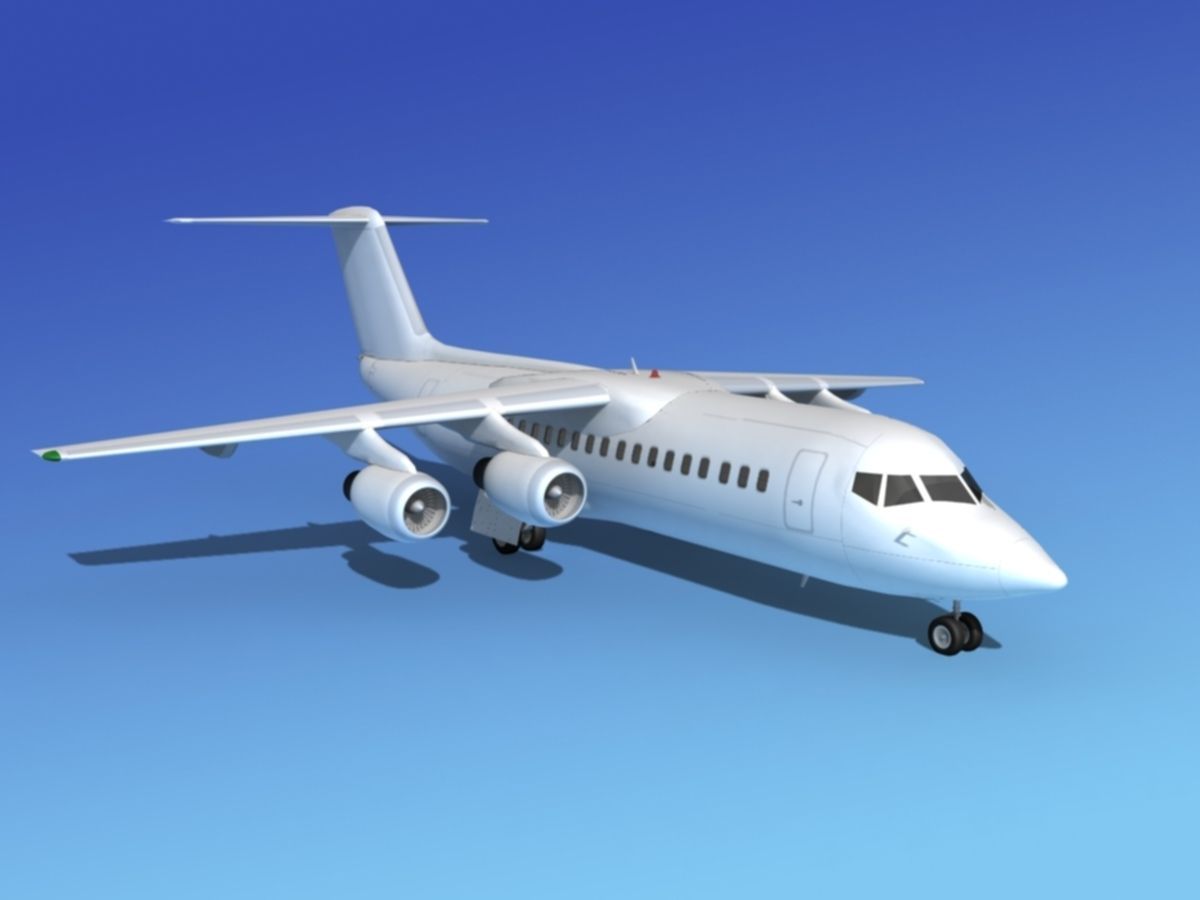 BAe 146-300 Unmarked 2 3D model_2