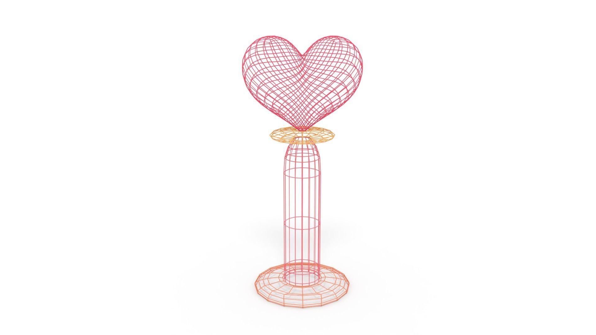 Heart Stand 3D model_6