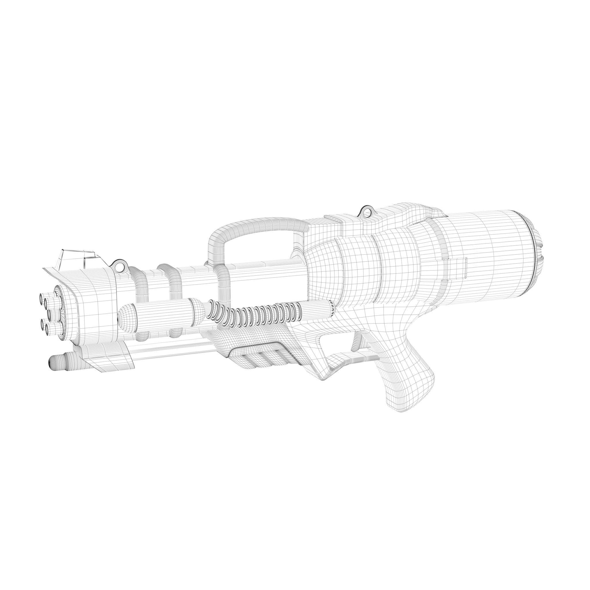 Water gun 3D model_2