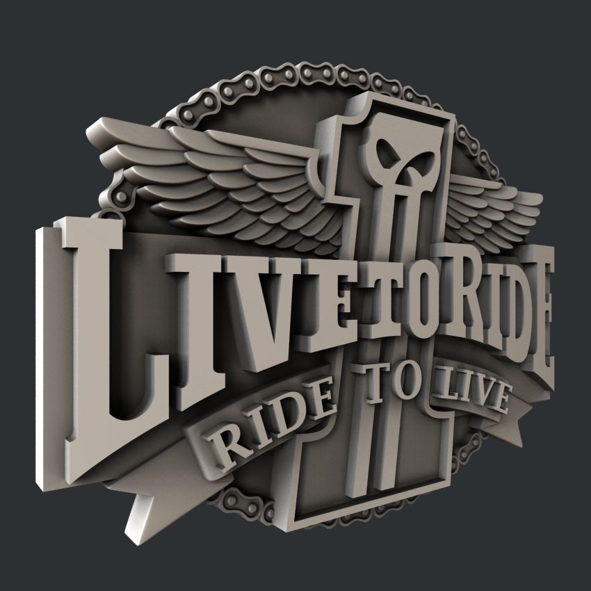 3d STL models for CNC Live to Ride 3D model_1