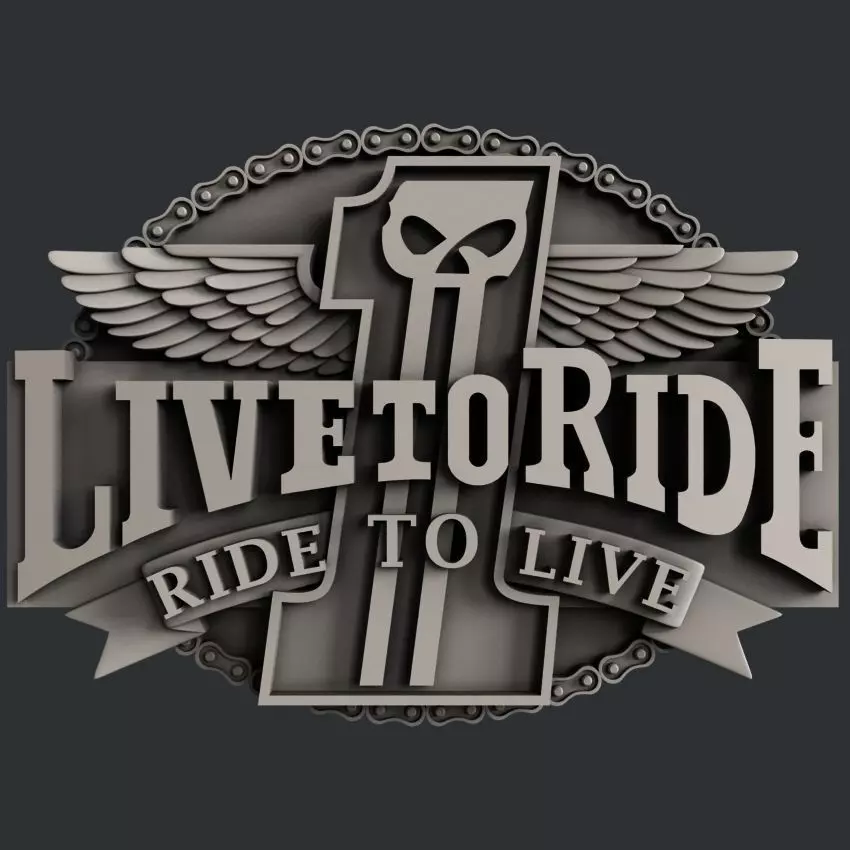 3d STL models for CNC Live to Ride 3D model_0