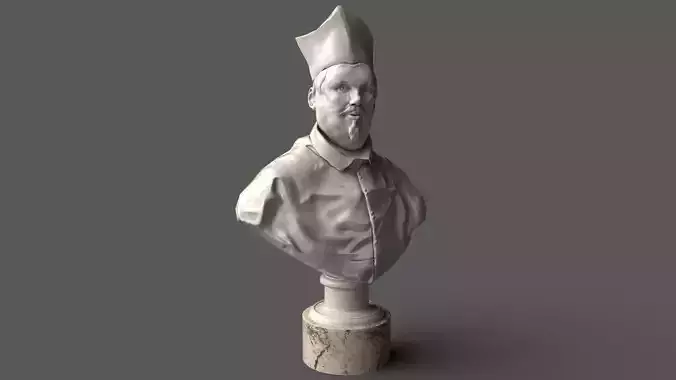 Sculpture Male-Head Bust of Cardinal Scipione Borghese