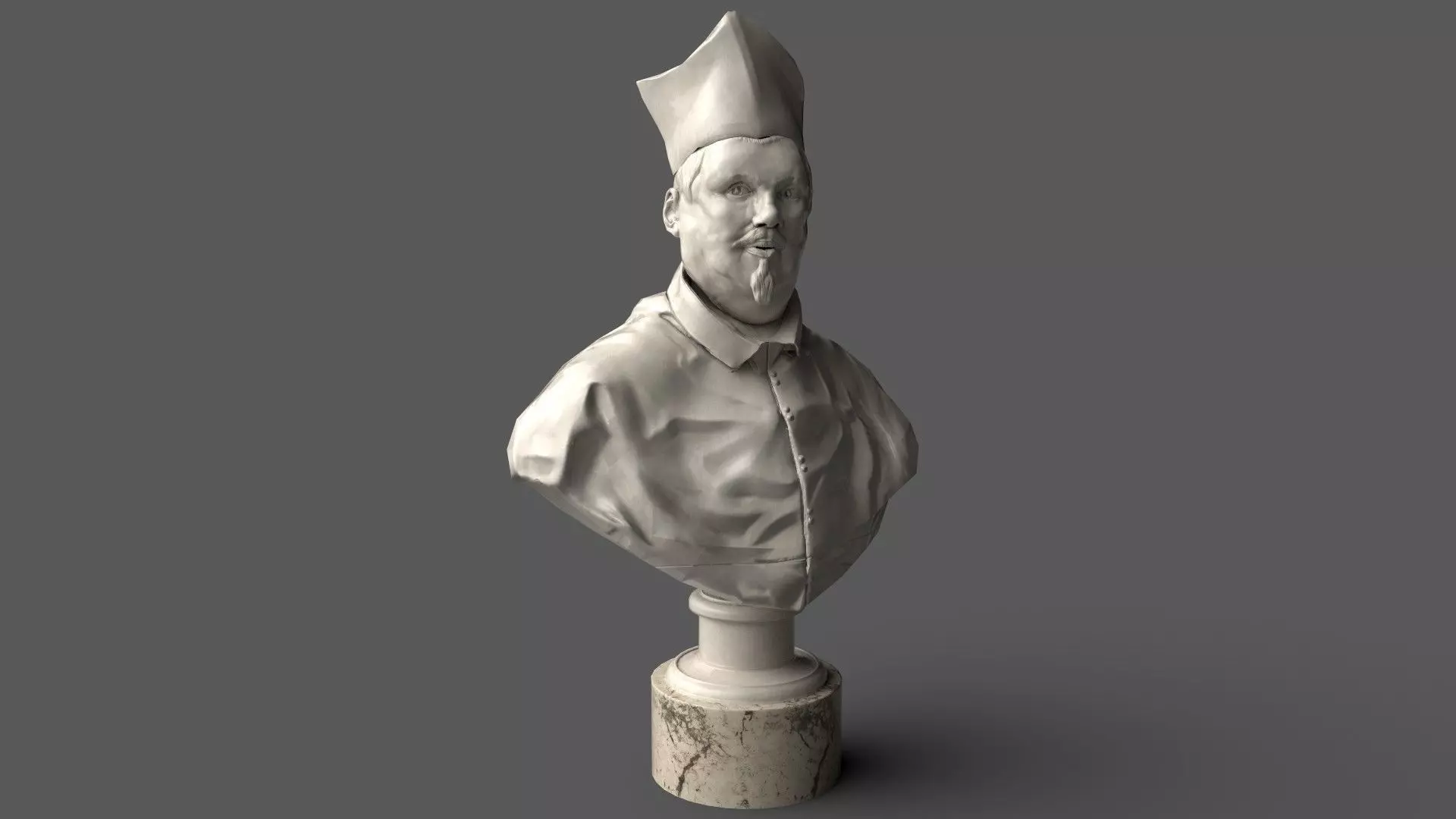 Sculpture Male-Head Bust of Cardinal Scipione Borghese 3D print model