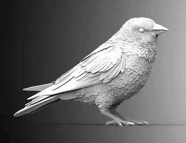 bird sparrow greenfinch 3D print model