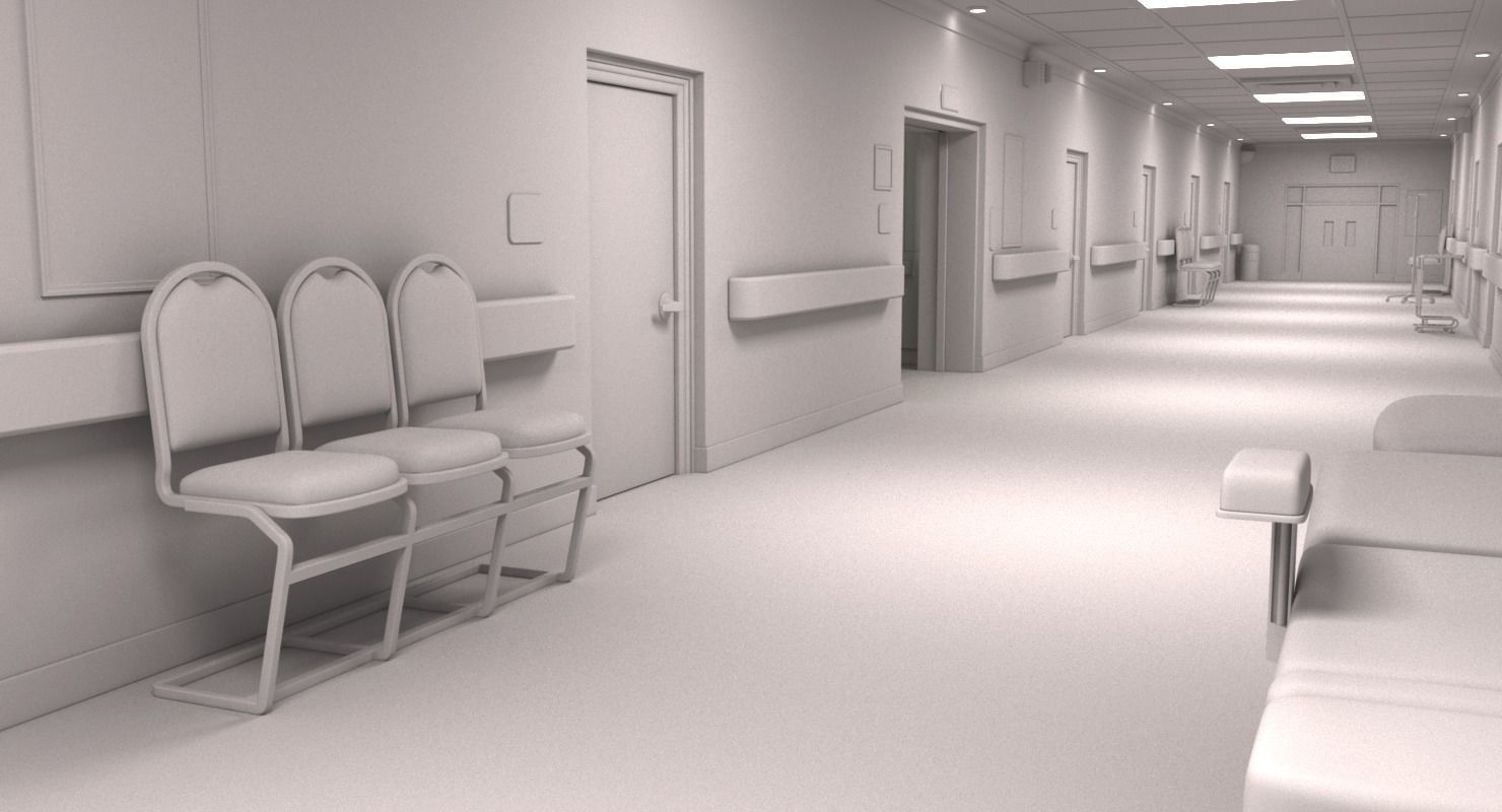 Hospital Hallway 2 3D model_13