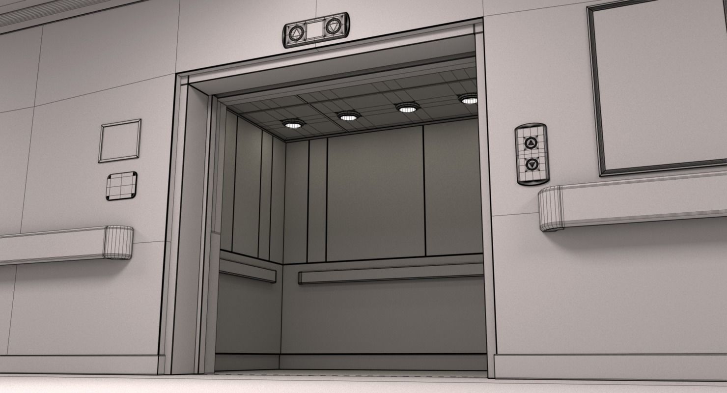 Hospital Hallway 2 3D model_18