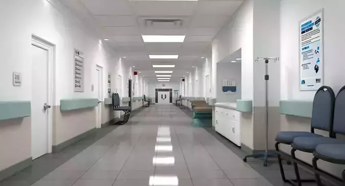 Hospital Hallway 2 3D model