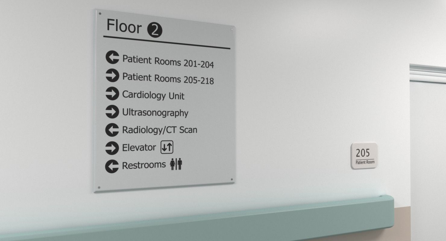 Hospital Hallway 2 3D model_6