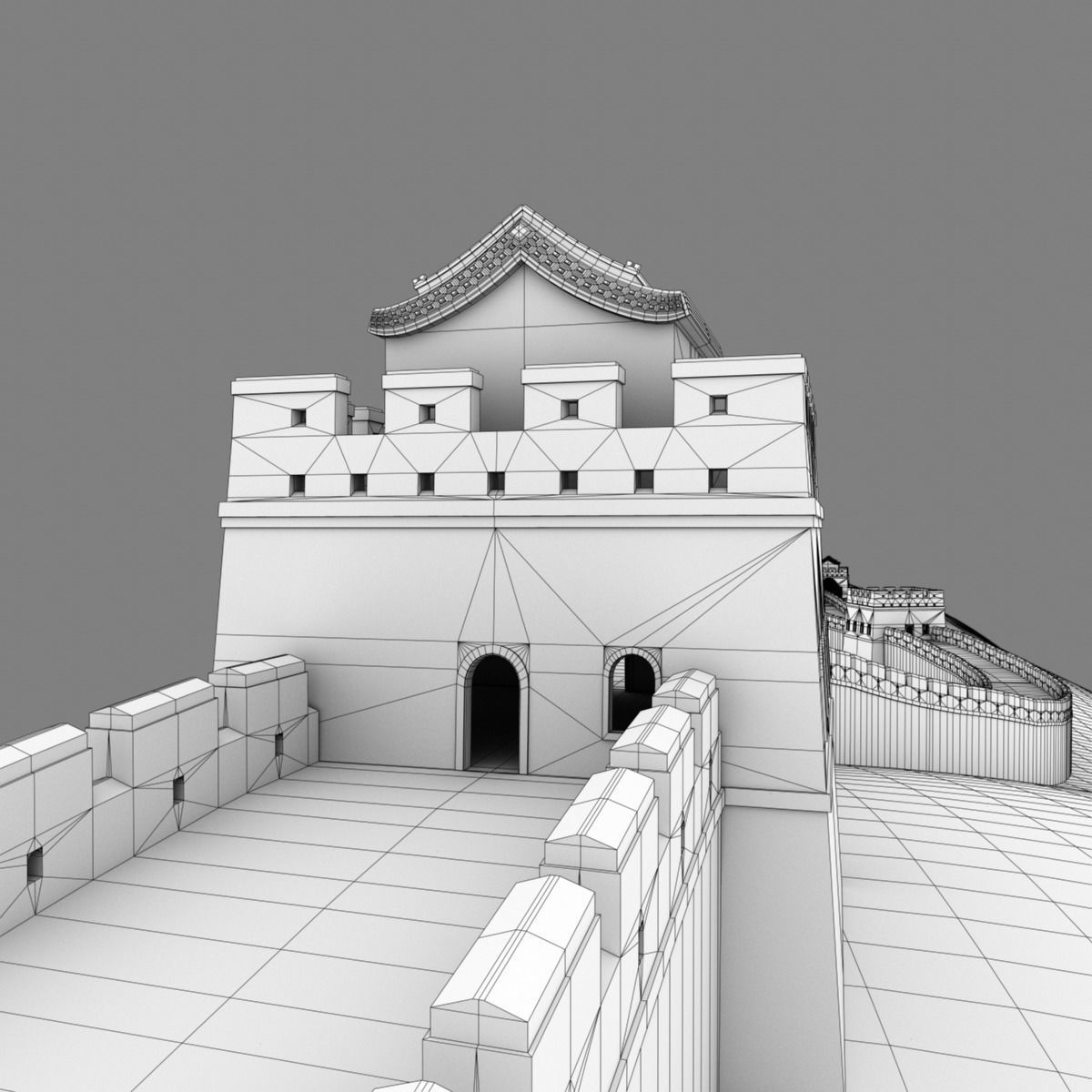 Great Wall Of China 3D model_23