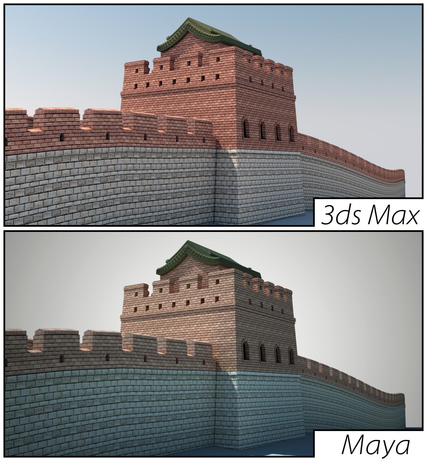 Great Wall Of China 3D model_3
