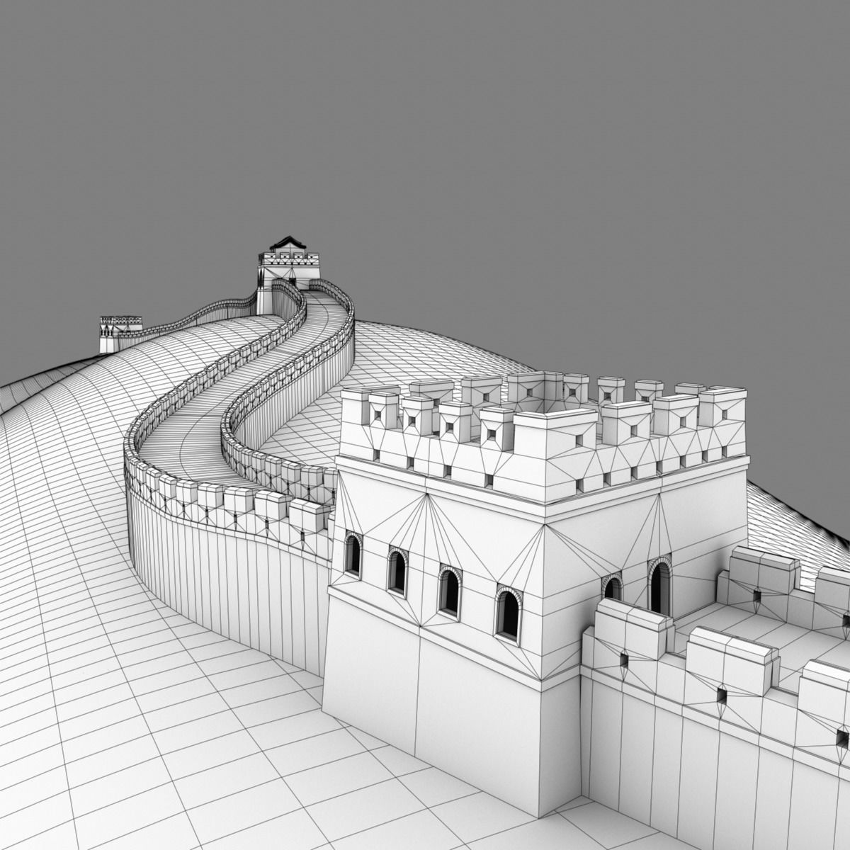 Great Wall Of China 3D model_24