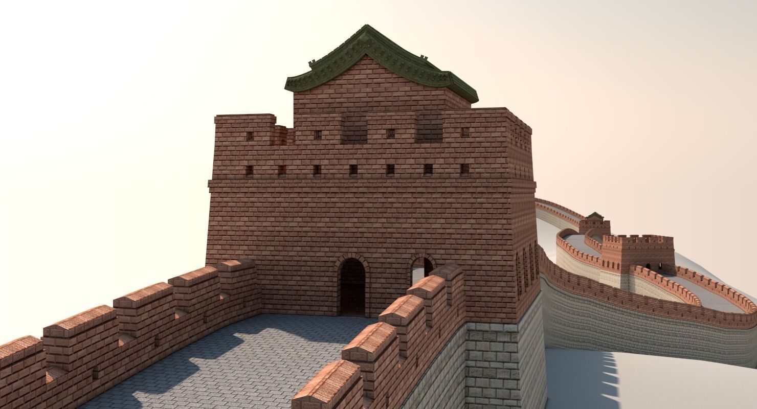 Great Wall Of China 3D model_1