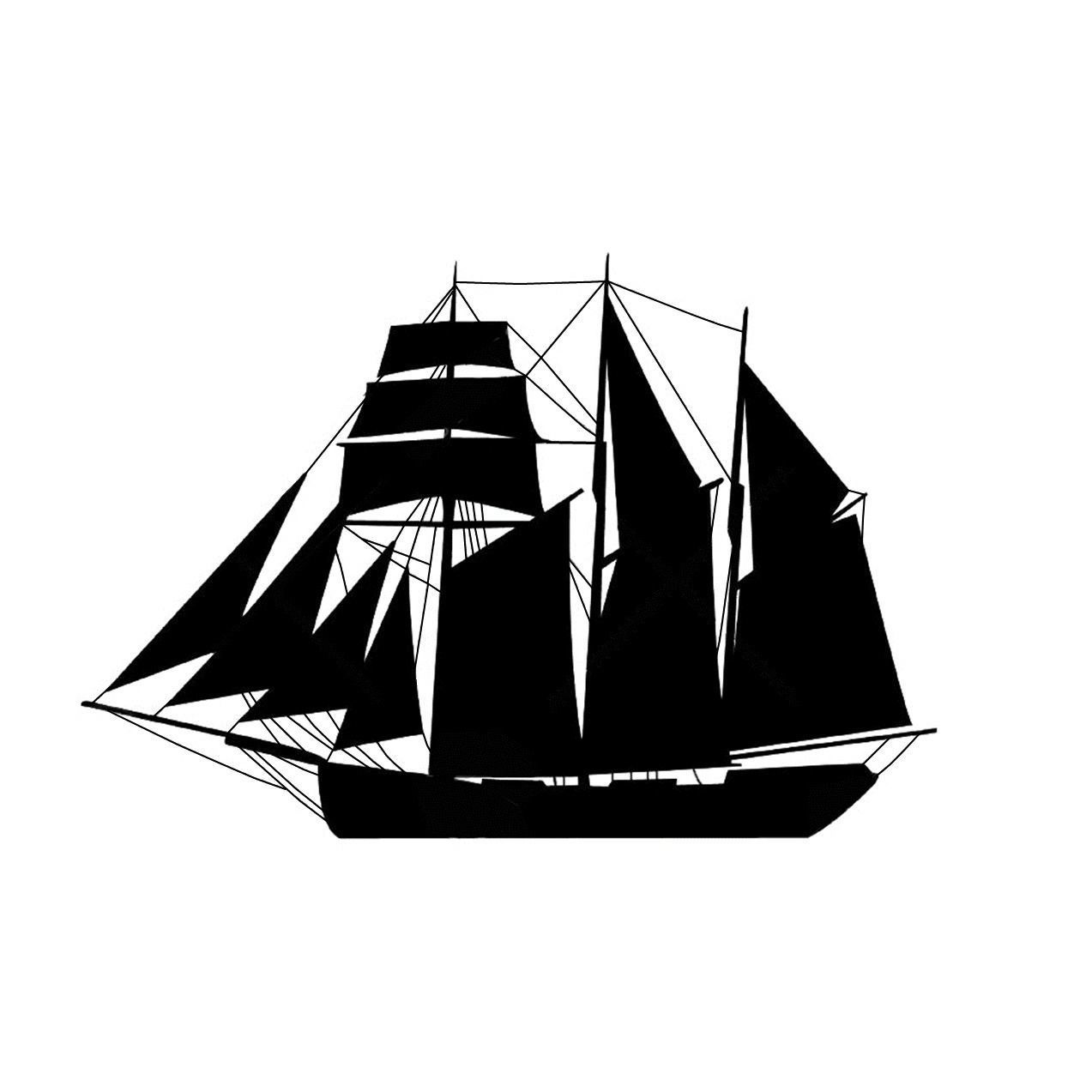 Sailing boat for wall decoration 1 3D print model_2