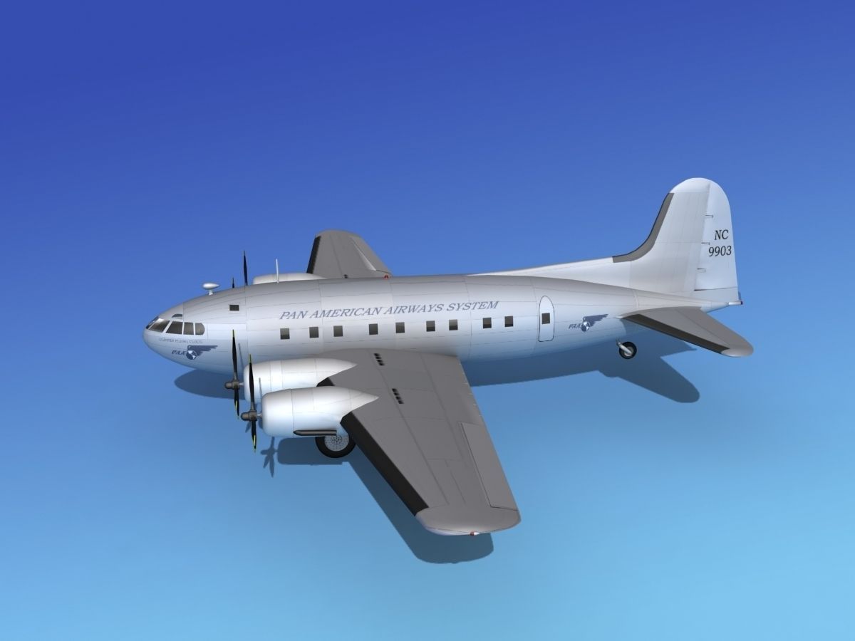 Boeing 307 Stratoliner Pan American 1 3D model_9