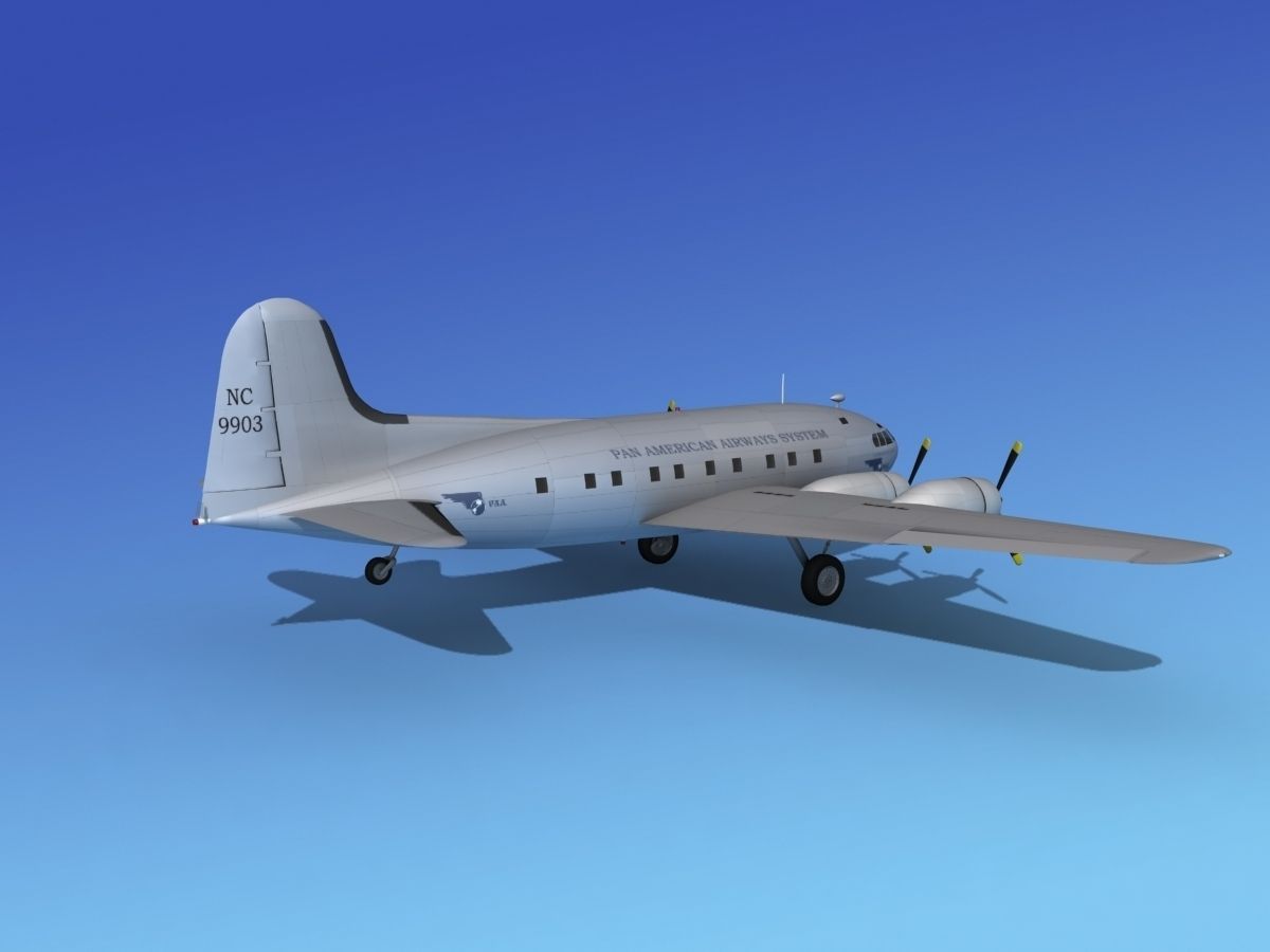 Boeing 307 Stratoliner Pan American 1 3D model_5