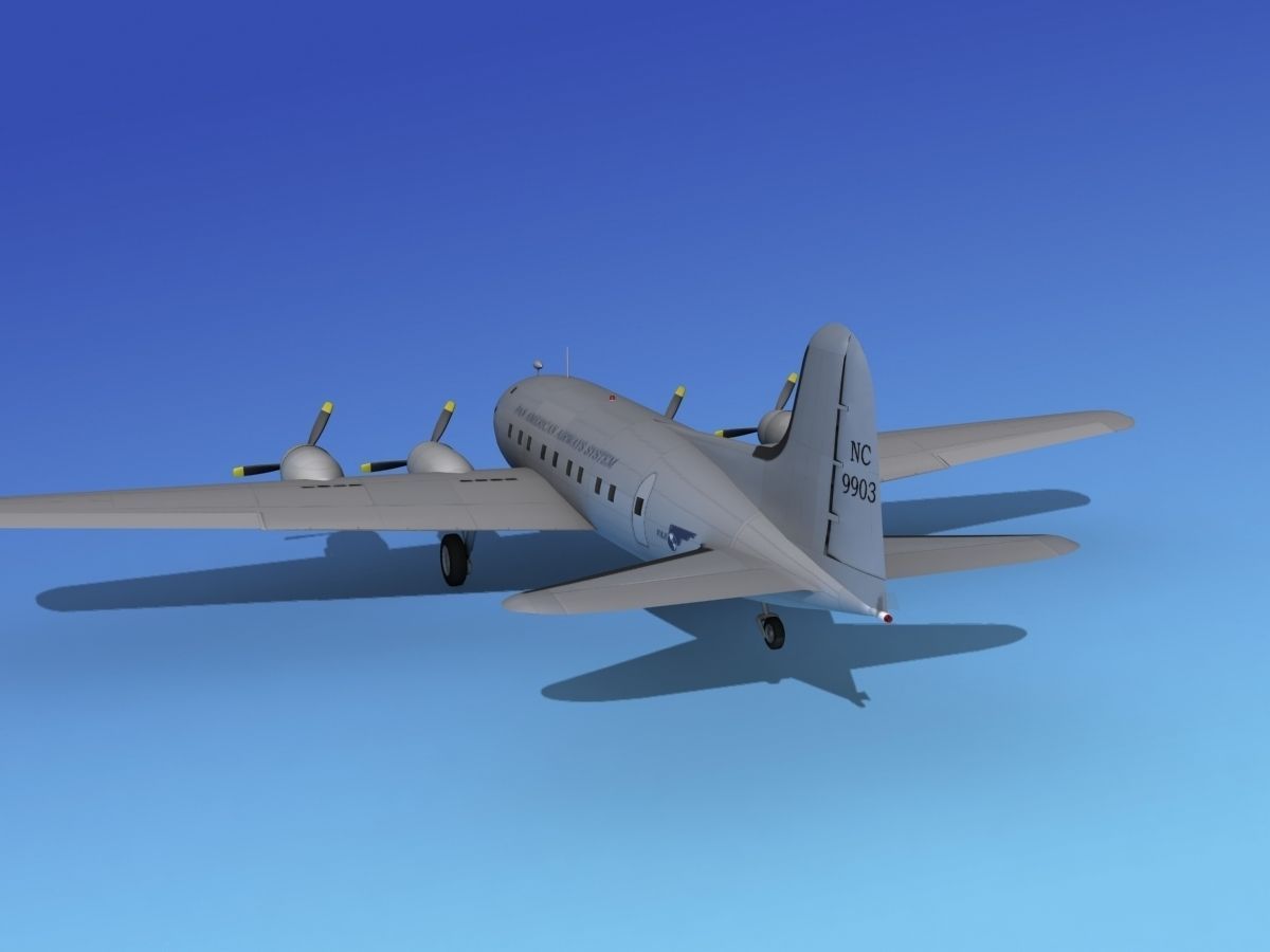 Boeing 307 Stratoliner Pan American 1 3D model_7