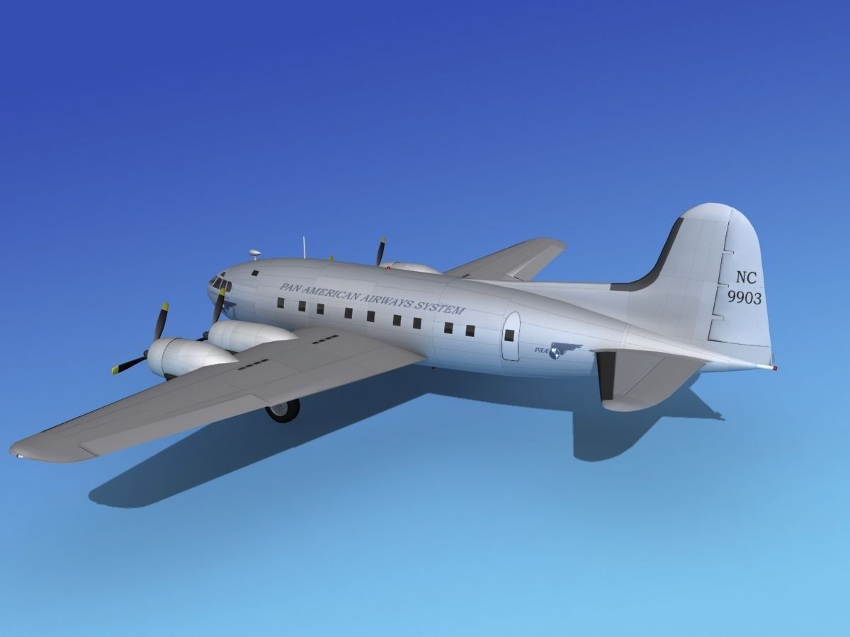 Boeing 307 Stratoliner Pan American 1 3D model_8