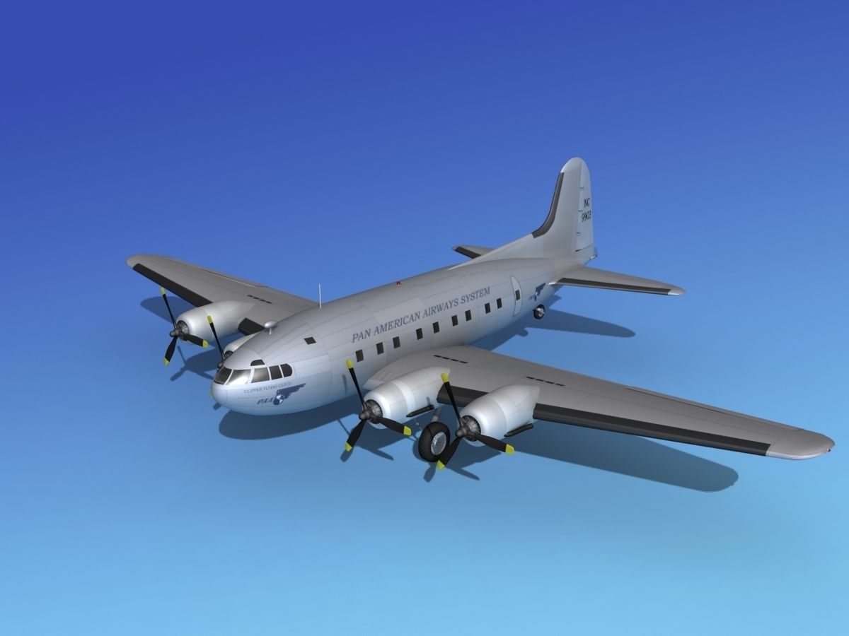 Boeing 307 Stratoliner Pan American 1 3D model_10
