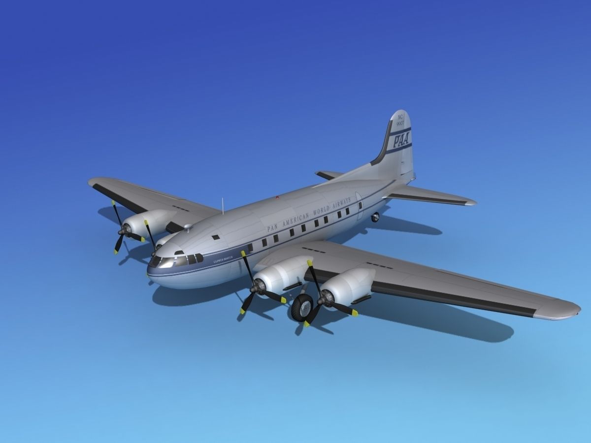 Boeing 307 Stratoliner Pan American 2 3D model_9