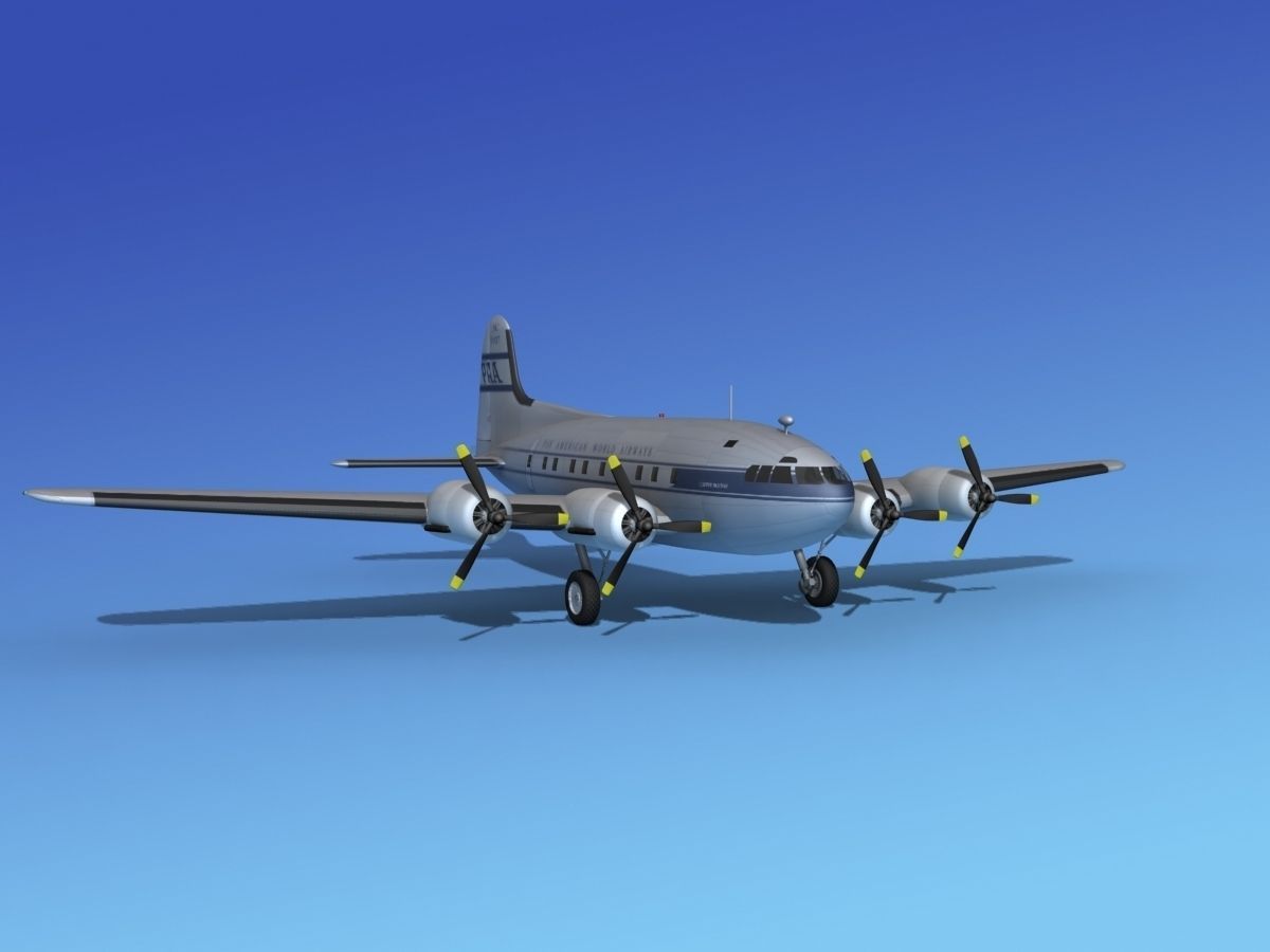 Boeing 307 Stratoliner Pan American 2 3D model_2