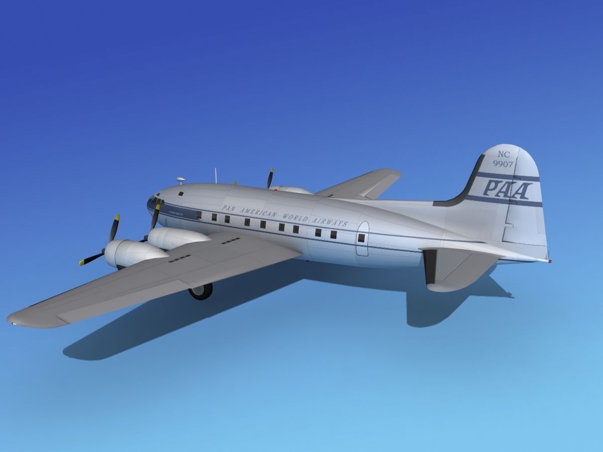 Boeing 307 Stratoliner Pan American 2 3D model_7