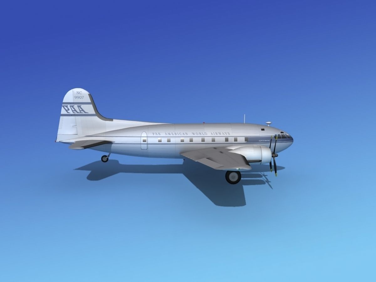 Boeing 307 Stratoliner Pan American 2 3D model_6