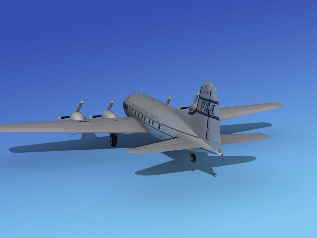 Boeing 307 Stratoliner Pan American 2 3D model_8