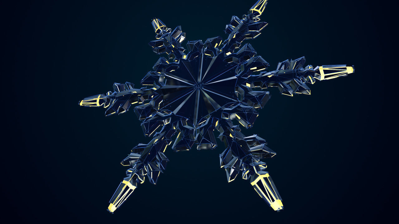 Snowflake Growth Animated 3d Model And Obj Sequence 3D model animated ...