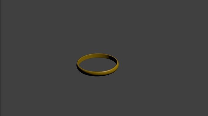 Gold Ring Low-poly 3D model