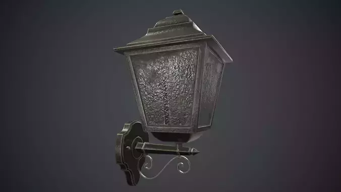 Wall Light Fixture PBR Game Ready Low-poly 3D model