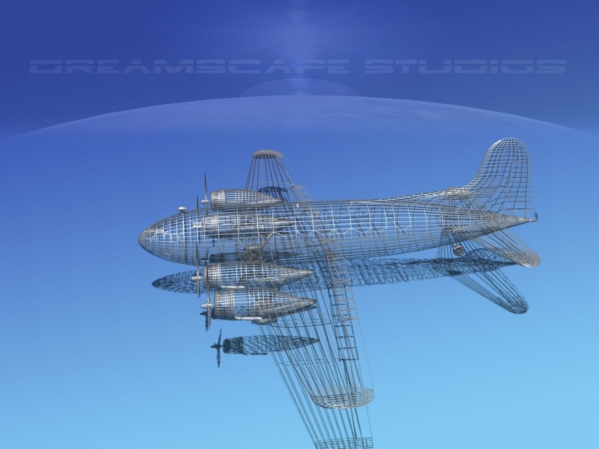 Boeing 307 Stratoliner Base Model 3D model_11
