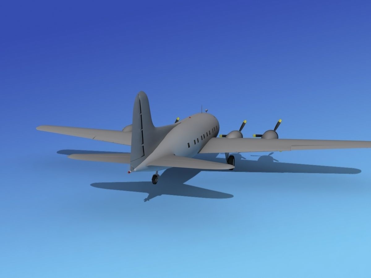 Boeing 307 Stratoliner Base Model 3D model_7