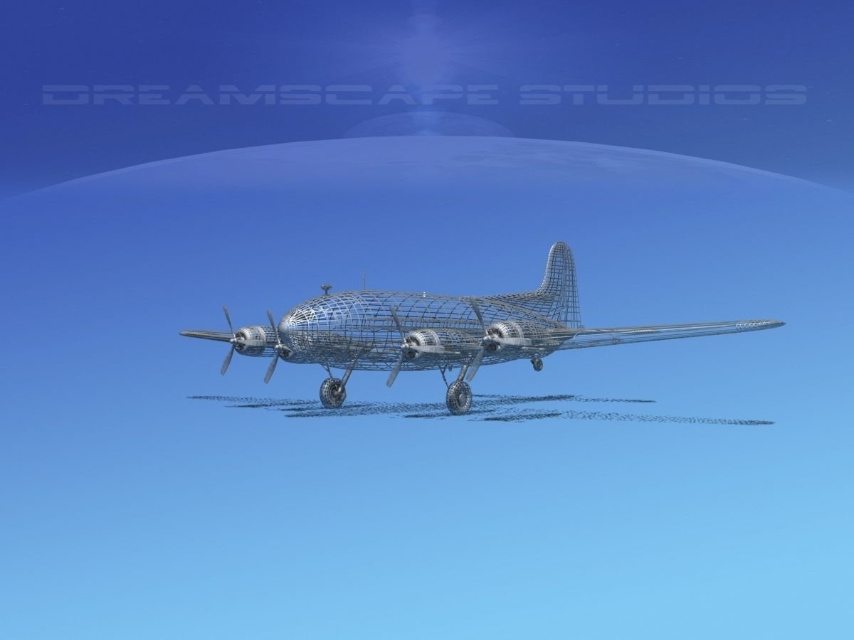 Boeing 307 Stratoliner Base Model 3D model_14