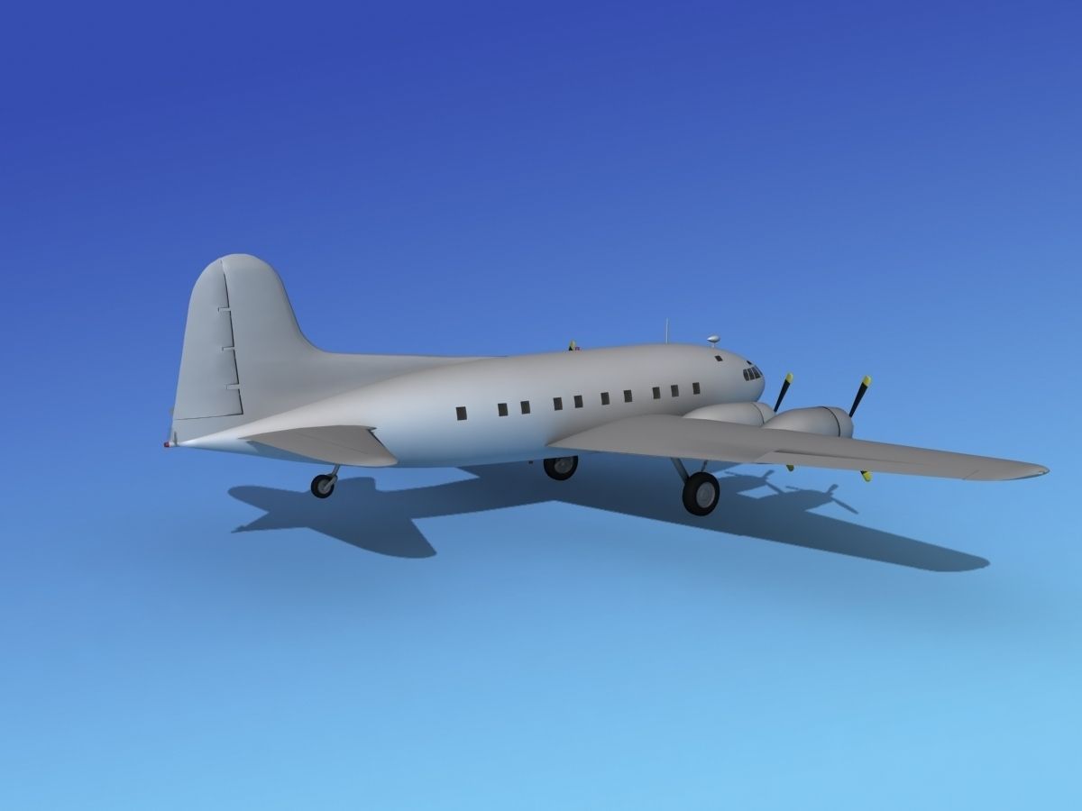 Boeing 307 Stratoliner Base Model 3D model_6