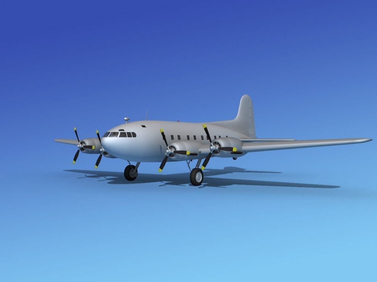 Boeing 307 Stratoliner Base Model 3D model_1