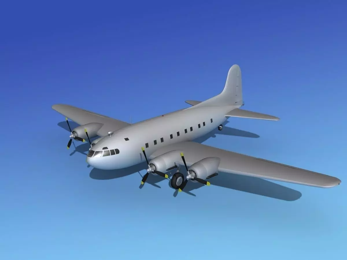 Boeing 307 Stratoliner Base Model 3D model_0