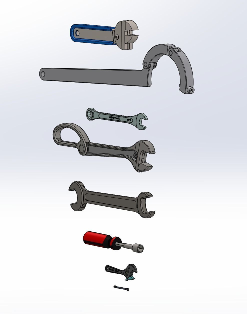 Wrenchs wrench 3D model_2