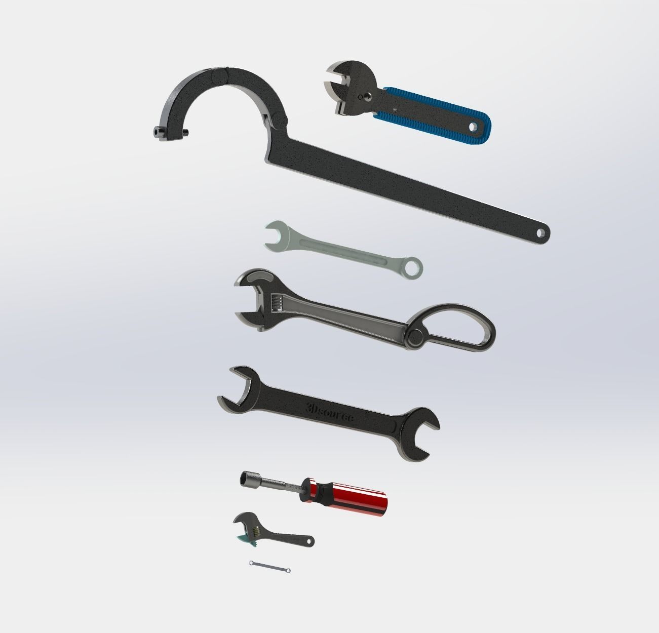 Wrenchs wrench 3D model_3