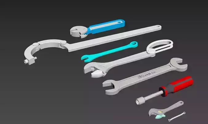 Wrenchs wrench 3D model