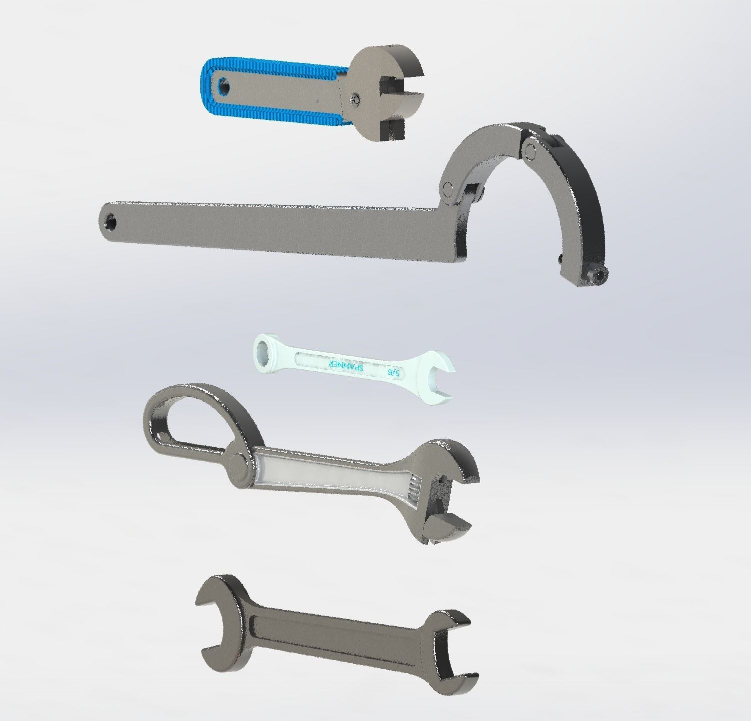 Wrenchs wrench 3D model_5